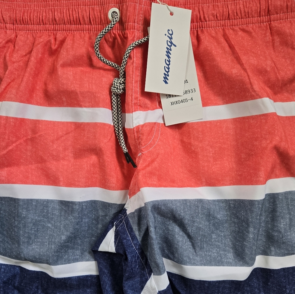 Men's Striped Red and Blue Shorts